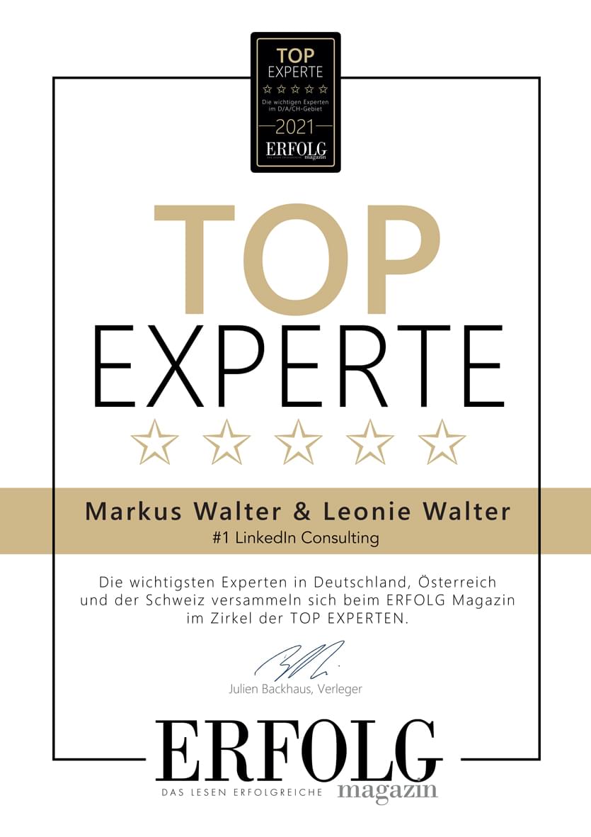 TOP Experte Zertifikat